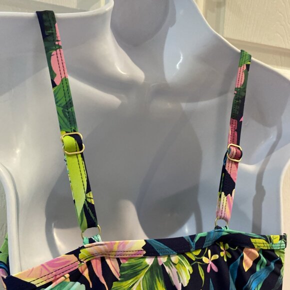 Lands’ End Women's Le Cami Swim Dress Tropical Floral Bathing Suit Size XS - Picture 8 of 12